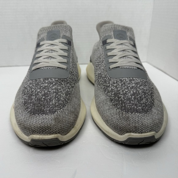 Peter Millar Hyperlight Apollo Men's 9 Gray Ivory Knit Slip On Shoes Sneakers - Picture 4 of 8